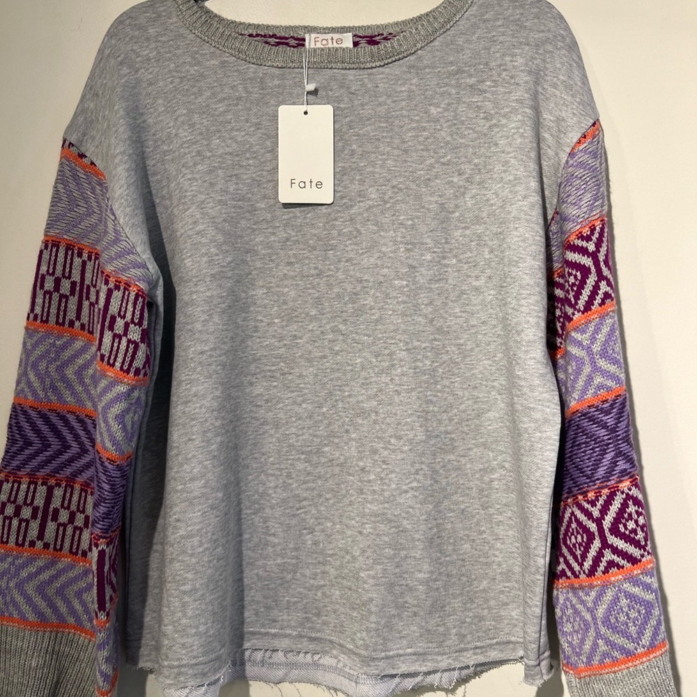 Brand new knitted yolk detail sweatshirt